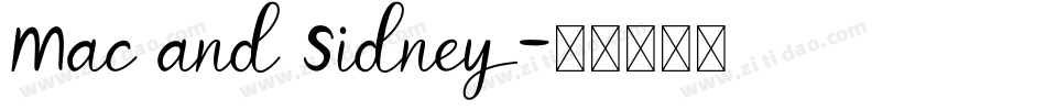 Mac and Sidney字体转换